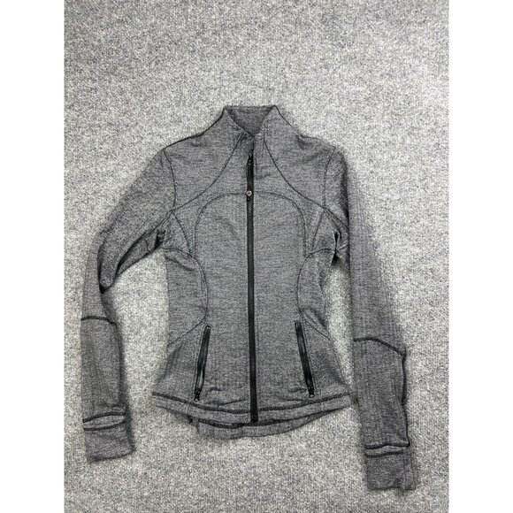 COPY - Lululemon Define Jacket Women's Gray Herringbone Full Zip Pockets Thumb … - Picture 1 of 6